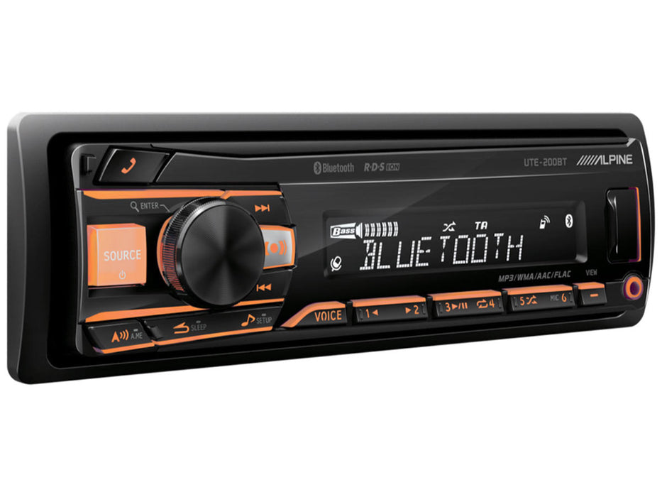 Alpine UTE-200BT Single Din Digital Media receiver with Bluetooth